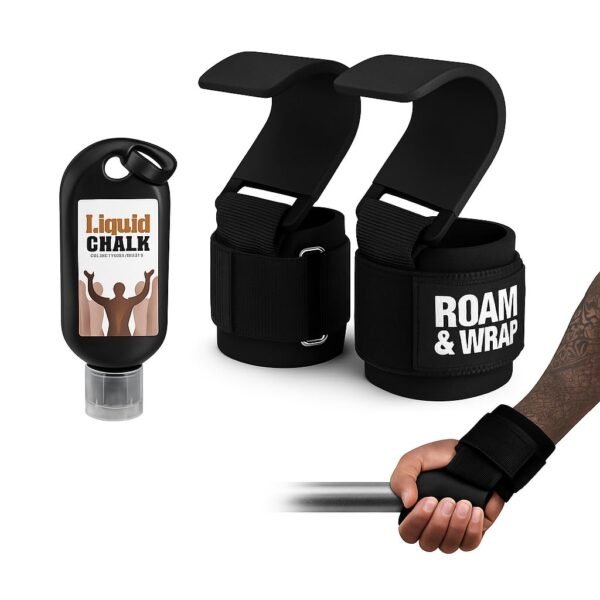 Roam & Wrap- Gym Hooks (Black)