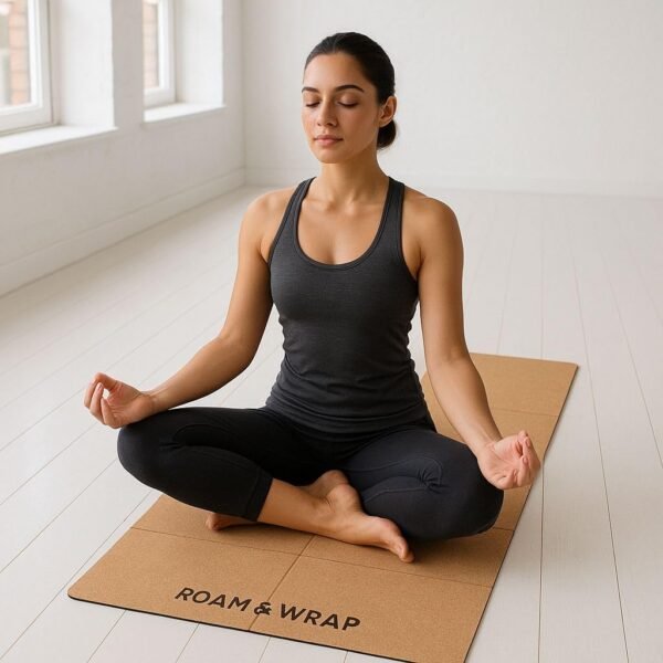 Roam & Wrap- Foldable Cork Yoga Mat (New) - Image 3