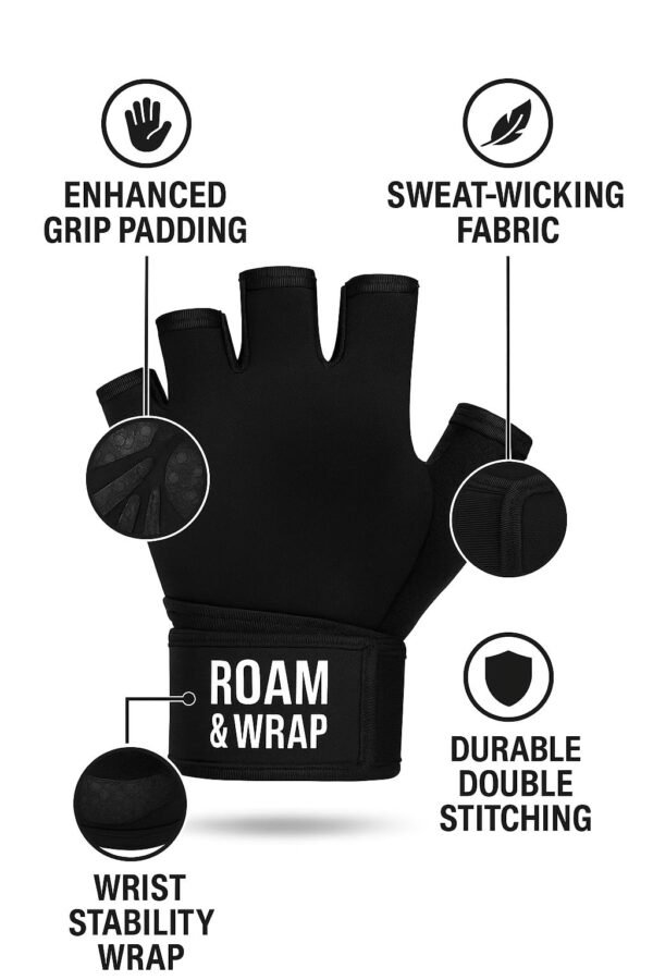 Roam & Wrap- Gym Gloves - (M,L,XL) - Image 2