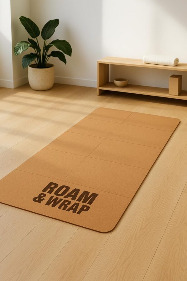 Roam & Wrap- Foldable Cork Yoga Mat (New)